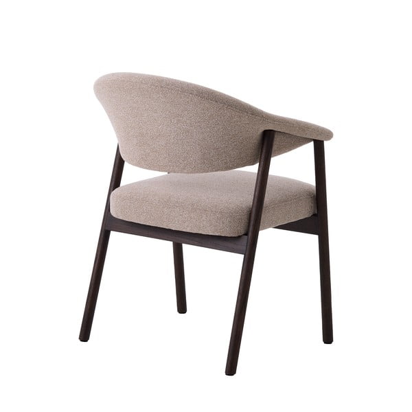 Béžová jídelní křesla v sadě 2 ks s područkami z dubového dřeva Elk – Unique Furniture-image-2