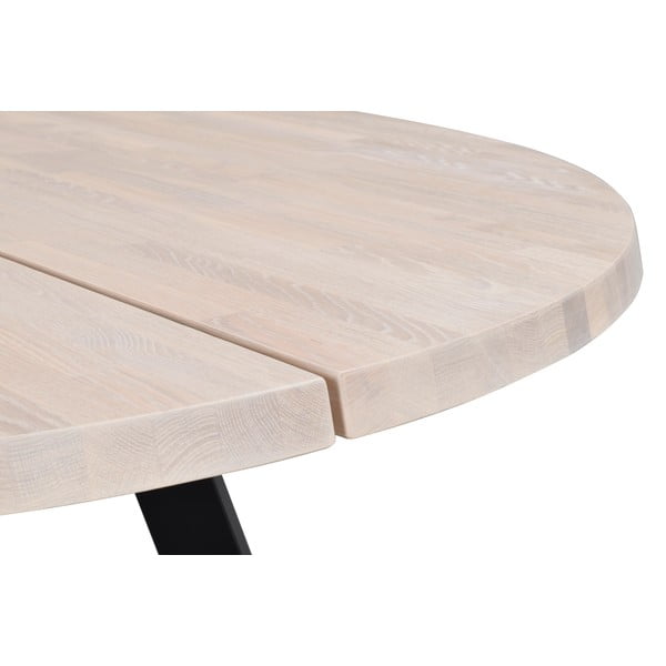 Kulatý jídelní stůl z běleného dubového dřeva Rowico Freddie, ø 160 cm-image-3