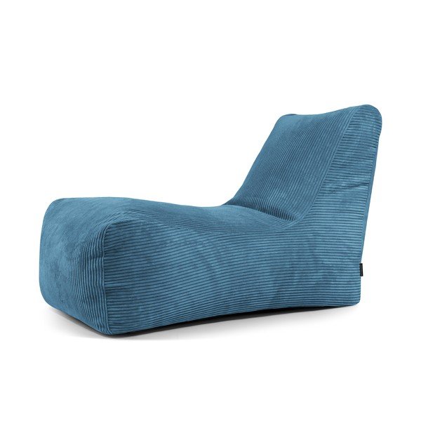 Modrý manšestrový sedací vak Lounge – SLOWDOWN