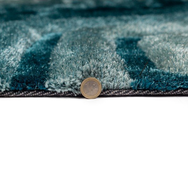 Modrozelený koberec Flair Rugs Hexagon Duck, 80 x 150 cm-image-3