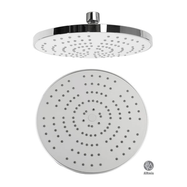 Plastová hlavová sprcha v leskle stříbrné barvě ø 20 cm – Sapho