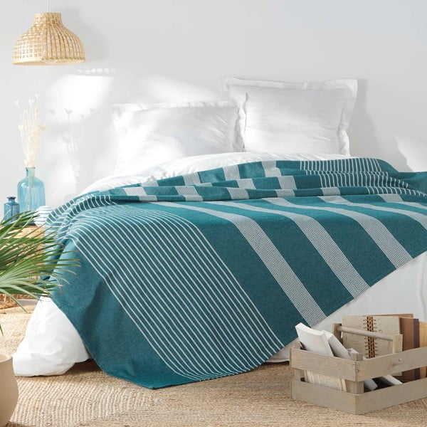 Modrý přehoz 220x240 cm Adele – douceur d'intérieur-image-1