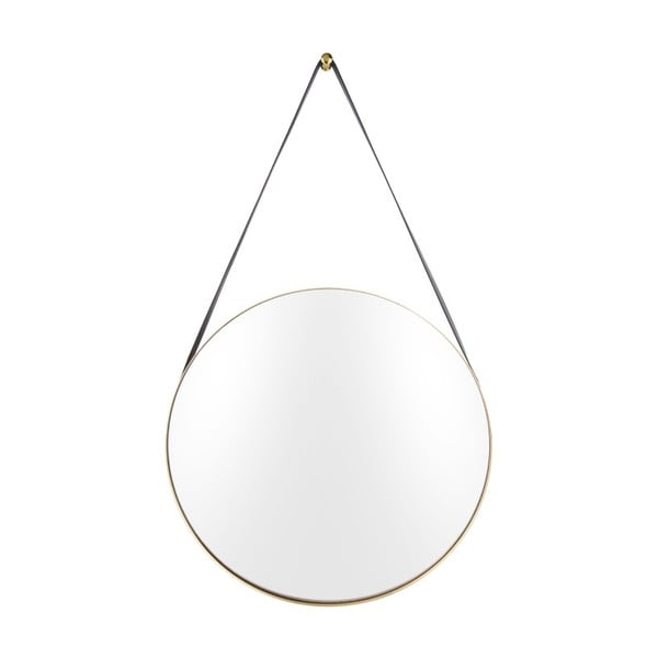 Nástěnné zrcadlo s rámem ve zlaté barvě PT LIVING Balanced, ø 47 cm