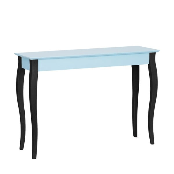 Světle tyrkysový konzolový stolek s černými nohami Ragaba Lilo, šířka 105 cm