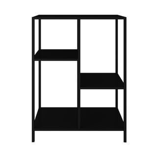 Černý kovový regál Canett Lite, výška 81 cm
