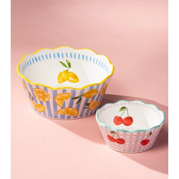 Žlutá/světle modrá mísa ø 16 cm Capri – Ladelle-image-3