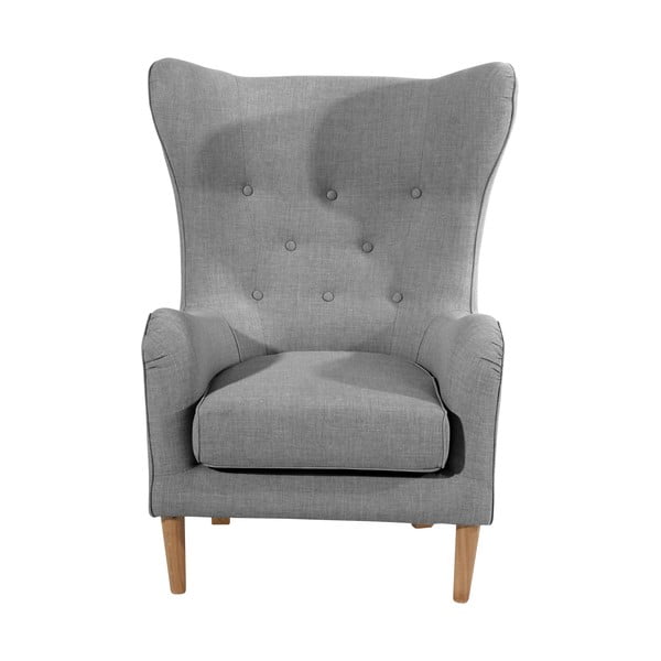 Šedé křeslo ušák Max Winzer Miriam Linen-image-2