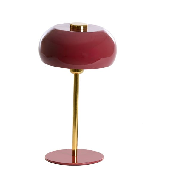 Vínová stolní lampa s kovovým stínidlem (výška 40 cm) Surin – Light & Living