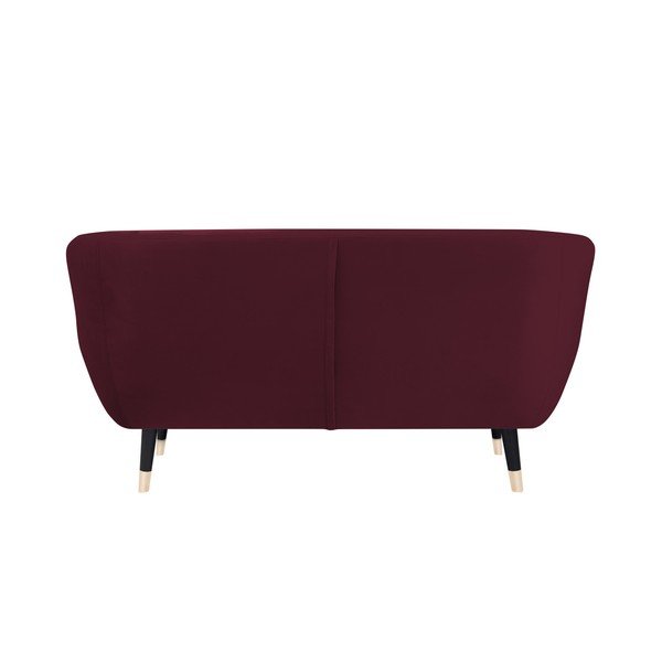 Vínově červená pohovka s černými nohami Mazzini Sofas Amelie, 158 cm-image-4