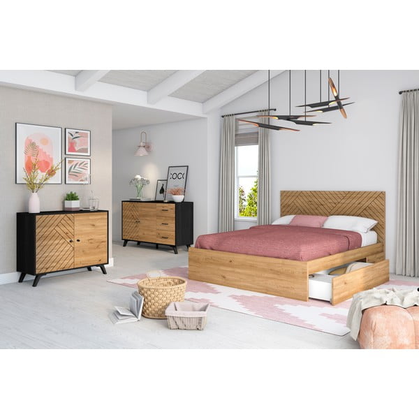 Bílý/přírodní šuplík pod postel Zebra – Marckeric-image-1