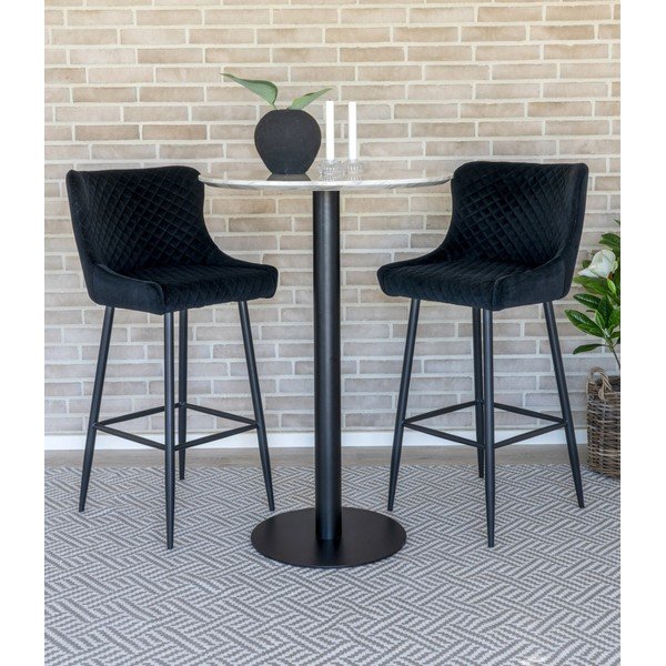 Kulatý barový stůl s deskou v dekoru mramoru ø 70 cm Bolzano – House Nordic-image-1