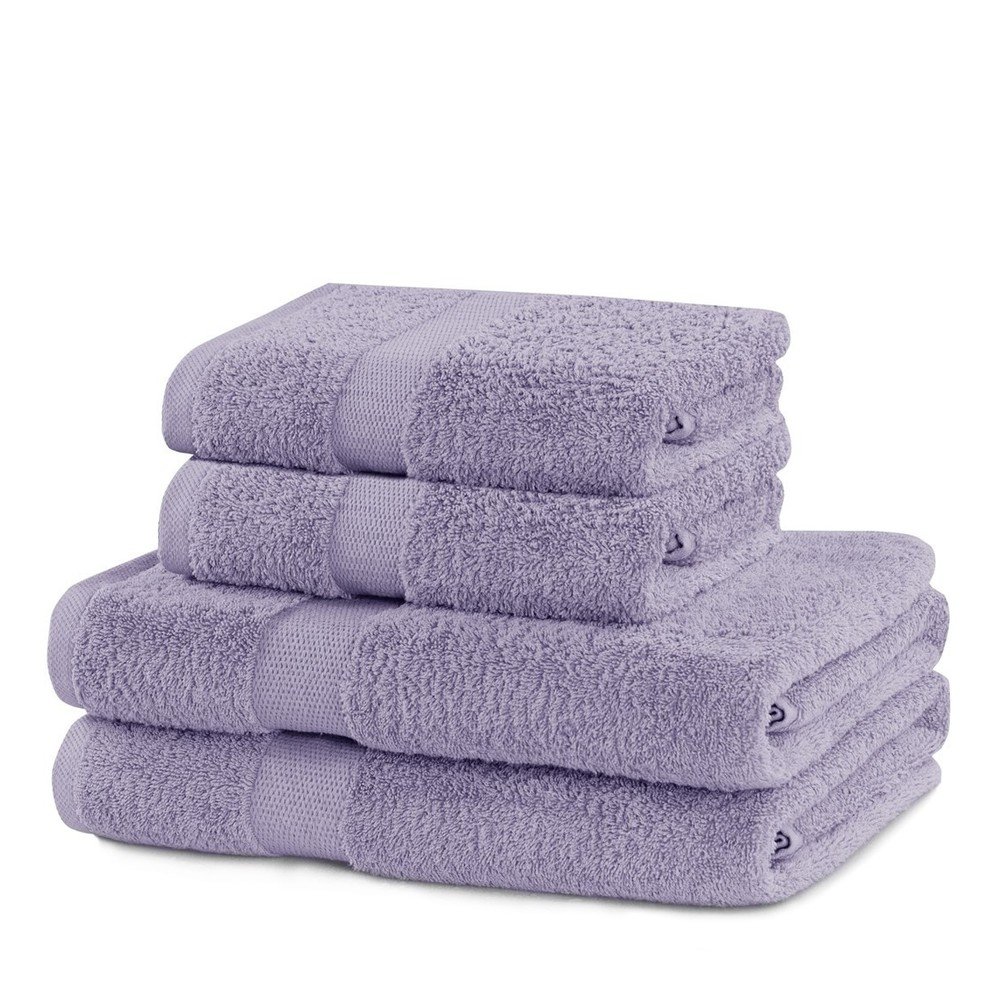 Restilo Froté bavlnené uteráky a osušky v levanduľovej farbe v súprave 4 ks Marina – DecoKing
