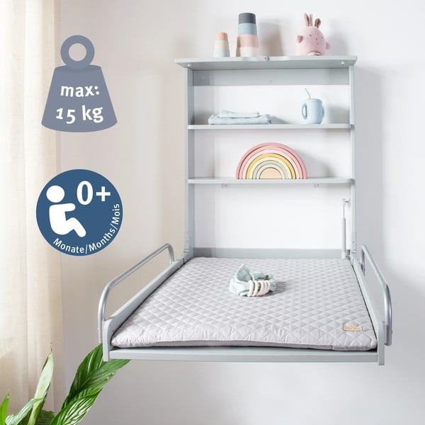 Zeleno-šedý závěsný přebalovací pult Roba style – Roba-image-1