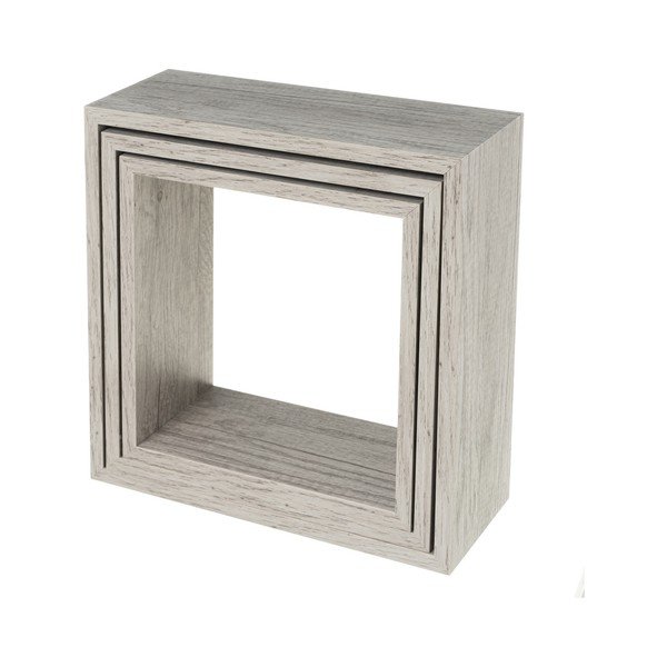 Šedé police v sadě 3 ks – Casa Selección-image-1