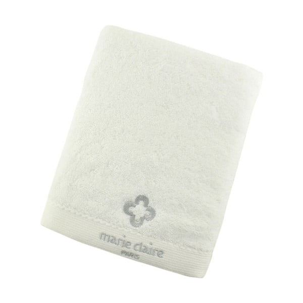Bílý ručník z česané bavlny Marie Claire, 90 x 50 cm