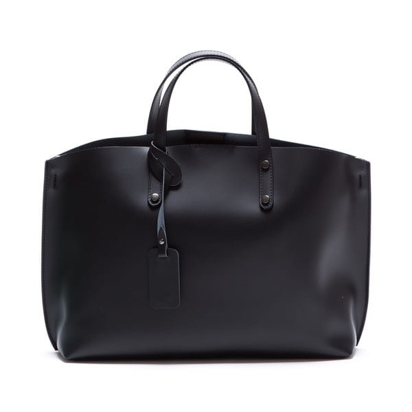 Černá kožená kabelka Luisa Vannini 3034