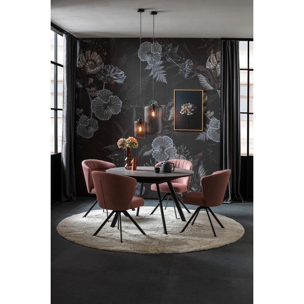 Černé závěsné svítidlo s kovovým stínidlem ø 25 cm Cage – Fischer & Honsel-image-3