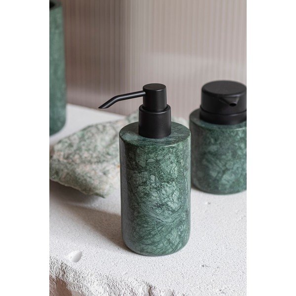 Tmavě zelený mramorový dávkovač mýdla 200 ml Marble – Mette Ditmer Denmark-image-1