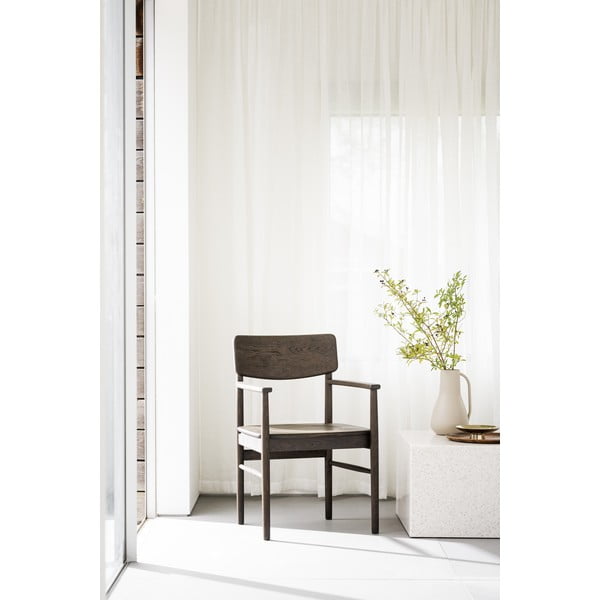 Tmavě hnědá jídelní židle z dubového dřeva Maidstone – Rowico-image-1