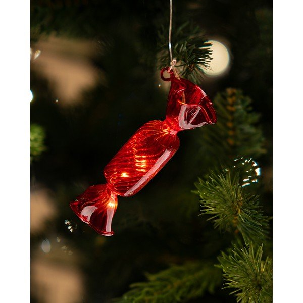 Červená závěsná vánoční světelná dekorace ø 1,5 cm Hannah – Sirius-image-1