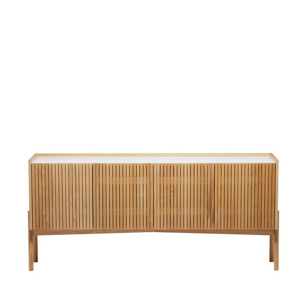 Nízká komoda v dekoru dubu v přírodní barvě 177x42 cm Bottrup – Woodman