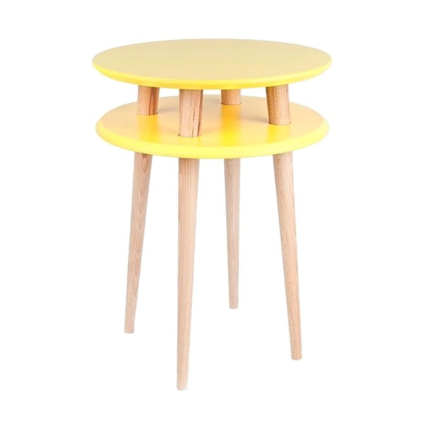 Žlutý odkládací stolek Ragaba UFO, Ø 45 cm