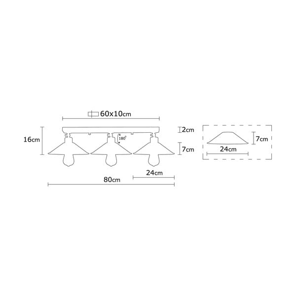 Černé stropní svítidlo s kovovým stínidlem ø 24 cm Berceste – Opviq lights-image-4