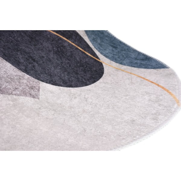 Modro-šedý pratelný koberec 60x100 cm Oval – Vitaus-image-2