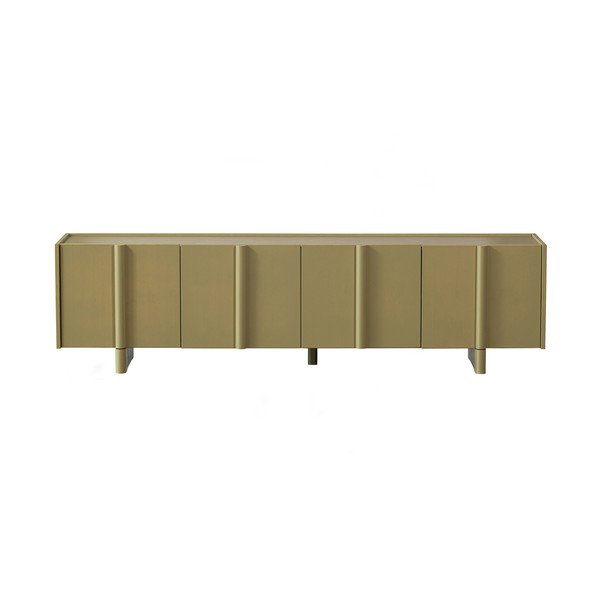 Khaki TV stolek z borovicového dřeva 200x53x46 cm Basu – WOOOD