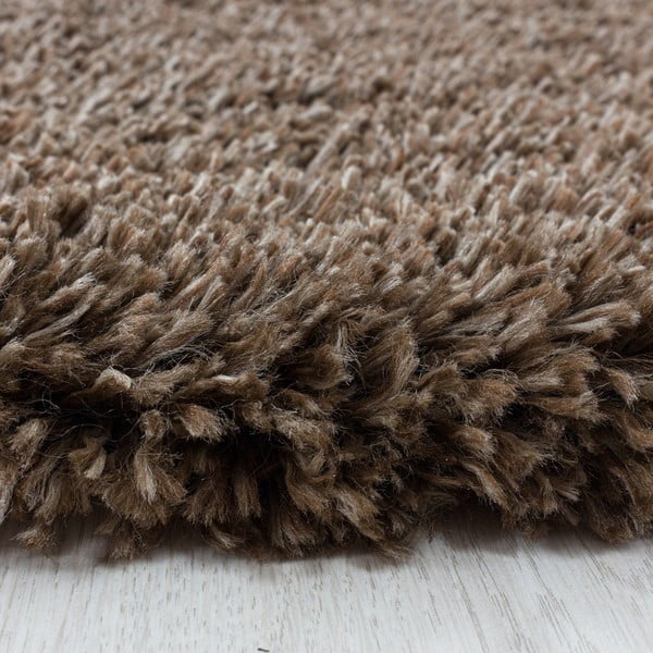 Tmavě hnědý běhoun 80x250 cm Fluffy – Ayyildiz Carpets-image-3