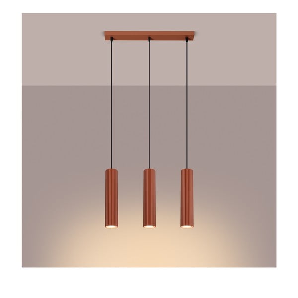 Závěsné svítidlo v cihlové barvě Gleam – Sollux-image-2