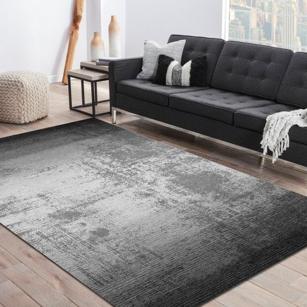 Šedočerný koberec Kate Louise, 80 x 150 cm-image-1
