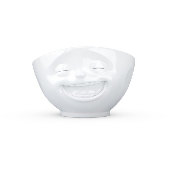 Bílá porcelánová smějící se miska 58products