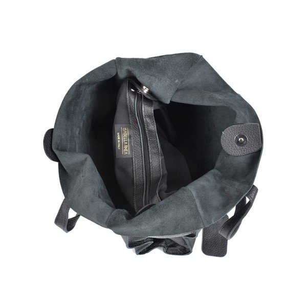 Černá kožená kabelka Isabella Rhea Tote-image-4