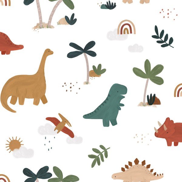 Dětská tapeta 10 m x 50 cm Cool Dinosaurs – Lilipinso