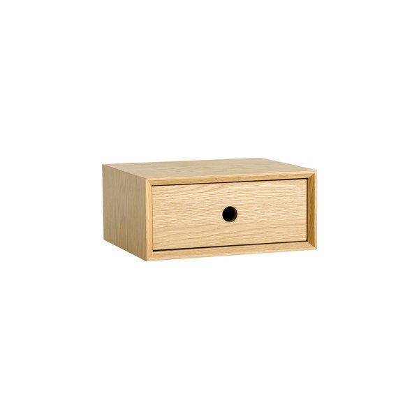 Béžový závěsný noční stolek v dekoru dubu Time – Ellos Home