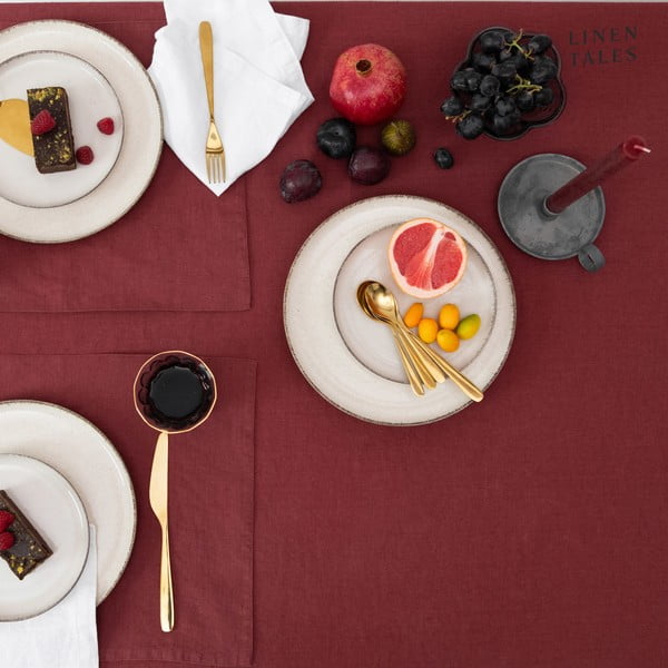 Lněné prostírání 35x45 cm Marsala – Linen Tales-image-2