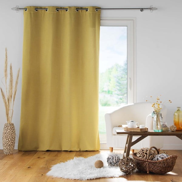 Žlutý odhlučňovací závěs 140x260 cm Jupiter – douceur d'intérieur-image-2