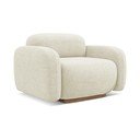 Krémový modul pohovky z textilie bouclé Ailani – Makamii