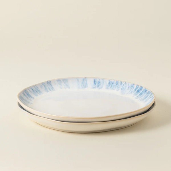 Bílý/modrý talíř z kameniny ø 28 cm Brisa – Costa Nova-image-2