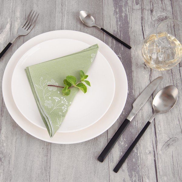 Černý/ve stříbrné barvě nerezový příbor 24 ks Skandi – Orion-image-3