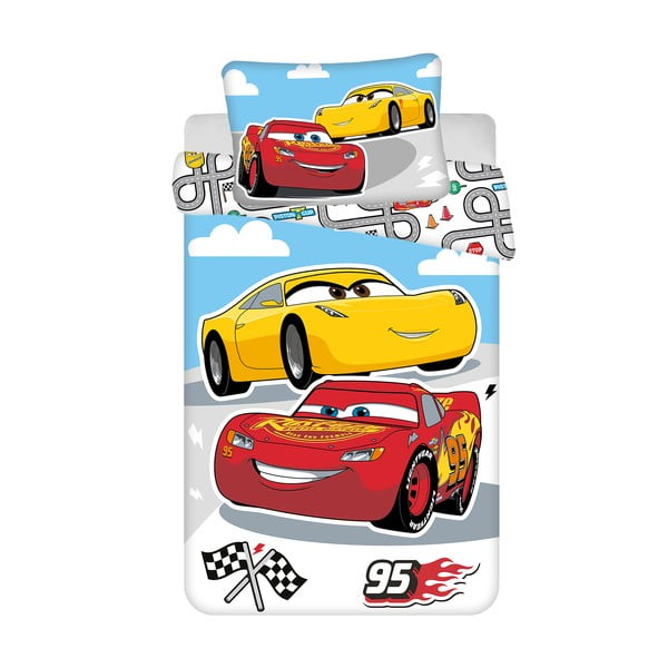 Bavlněné dětské povlečení do postýlky 100x135 cm Cars – Jerry Fabrics