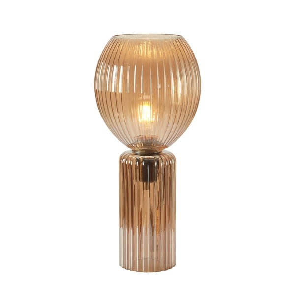 Stolní lampa jantarová se skleněným stínidlem (výška 40 cm) Toulipa – Markslöjd