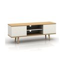 Bílý TV stolek v dekoru dubu 140x52 cm Alana - Støraa