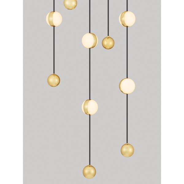 Matně černé hliníkové LED stmívatelné závěsné svítidlo se stínidlem z akrylového skla ø 38 cm Alcinoe – Nova Luce-image-2