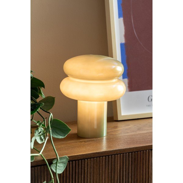 Růžová skleněná stolní lampa (výška 24 cm) Incesante – Leitmotiv-image-4