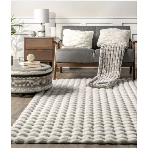 Bílý pratelný koberec 150x230 cm Bubble White – Mila Home-image-3