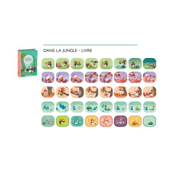 Dětský promítací pohádkový set Moulin Roty Jungle-image-1