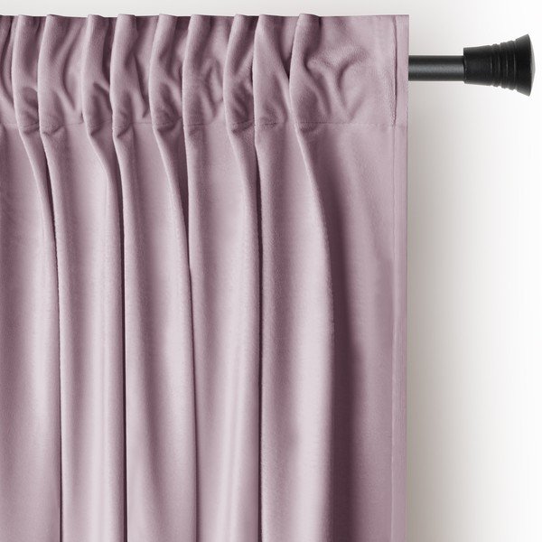 Světle růžový sametový dimout závěs 140x270 cm Pleat – Restilo