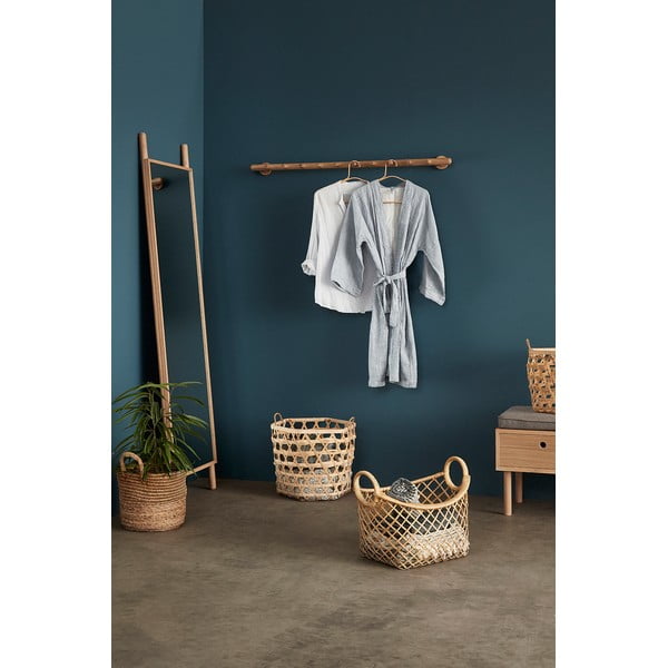 Stojací zrcadlo s dřevěným rámem 53x188 cm Lean – Hübsch-image-2